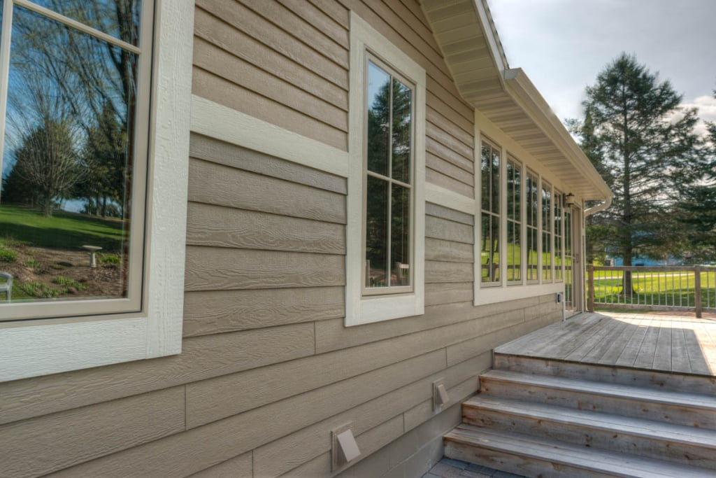 Stunning in Neutrals Closeup Diamond Kote® Siding System