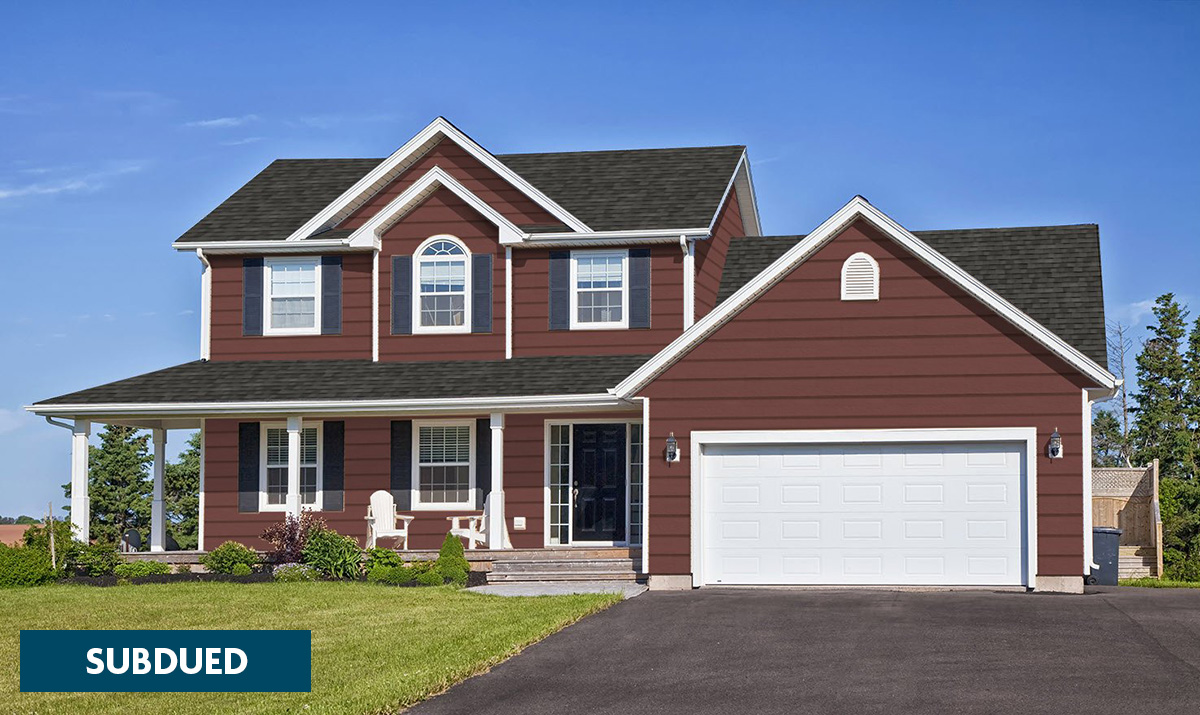 Bordeaux siding with Pewter roofing