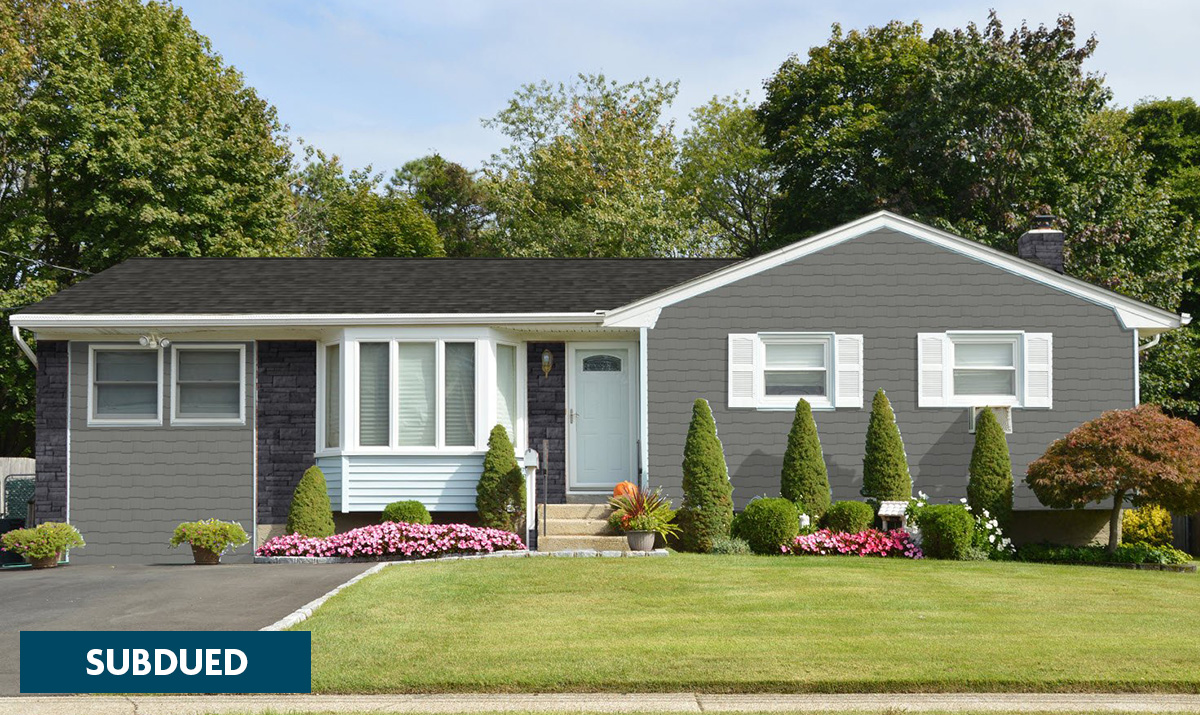 Gray siding with Pewter roofing